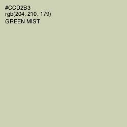 #CCD2B3 - Green Mist Color Image